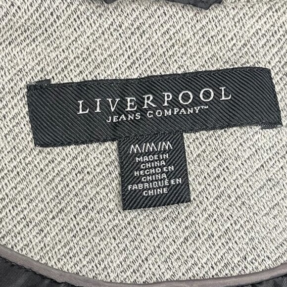 Liverpool Light Gray Medium Weight Trench Jacket Size M - Picture 5 of 6